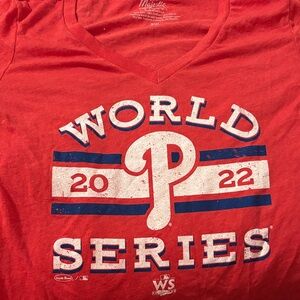 Majestic Red Philadelphia Phillies World Series Graphic Tee